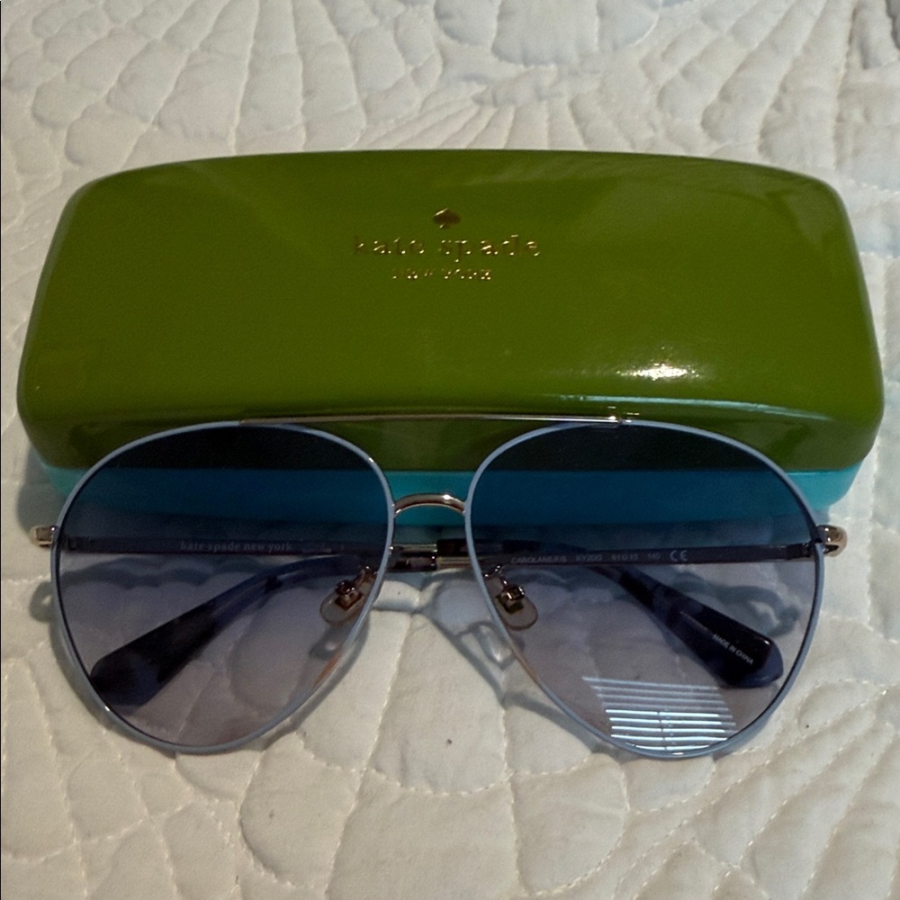 Kate Spade Metallic Aviator Sunglasses